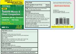The product's dosage form is and is . Tussin Mucus And Chest Congestion Guaifenesin Liquid