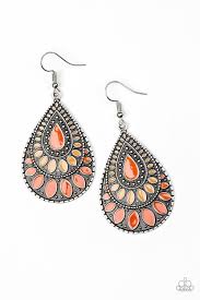Westside Wildside Orange Orange Earrings Earrings Paparazzi Accessories
