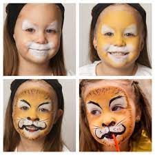Das komplette gesicht gelb grundieren. Tiger Schminken In Vier Schritten Halloween Kinderschminken Fur Kleines Madchen Tiger Schminken Kinder Schminken Kinderschminken