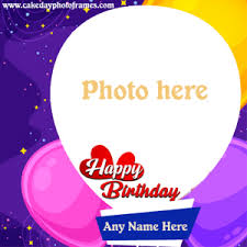 Awesome birthday card with name edit to surprise your friends and family on birthday. Happy Birthday Greeting Card With Name And Photo Edit Cakedayphotoframes