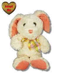 Homerbest Stuffed Plush Cream Lop Ear Bunny Rabbit With Striped Inner Ears Bow Plush Stuffed Animals Vintage Plush Bunny Rabbit