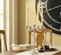 Eclectic Silver Candelabra Candle Holder Pottery Barn
