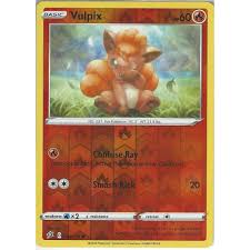 The original text of this card states whenever you attach an energy card from your hand to 1 of your pokemon, remove 1 damage counter from that pokemon,. Pokemon Trading Card Game 024 192 Vulpix Common Reverse Holo Card Sword Shield Rebel Clash Trading Card Games From Hills Cards Uk