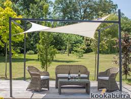 Voile D Ombrage Carre De 3m Couleur Ivoire Impermeable Avec Structure En Acier Voile D Ombre Voile Ombrage Pergola Design