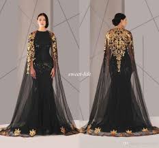 Black And Gold Evening Gown Plus Size Gold X2f Black Arabic Muslim Evening Dresses Mermaid Formal Pageant Gowns Custom Cl Muslim Evening Dresses Prom Dresses Long With Sleeves Evening Dresses Uk