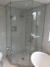 Frameless Pentagonal Shower Enclosure Full Height Floor To Ceiling In Low Iron Glass With Throu House Bathroom Designs Bathroom Design Small Bathroom Design