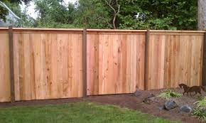 cap and bevel fencing 1 grade with 4x6 pressure treated posts and 1x6 western red cedar boards wooden fence wooden fence posts backyard fences