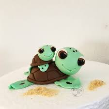 Fondant Turtle Caketopper Gumpaste Schildkrote Turtle Baby Cake Fondant Torten Kinder Fondant Figuren Kindergeburtstag