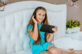 Your young teen model stock images are ready. Cute Young Teen Girl Listening Music At Laptop Stock Photo Picture And Royalty Free Image Image 147985081
