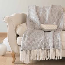 Jete En Coton Gris 180x240cm Maisons Du Monde Meuble De Style Plaid Maison Du Monde Jete De Lit