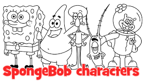 Also bend the top part of it slightly toward the right. Easy Spongebob Characters To Draw Step By Step Novocom Top