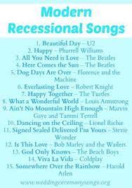 Wedding songs for the bride. 12 Wedding Recessional Songs Ideas Wedding Recessional Songs Recessional Songs Wedding Recessional