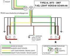 85 Chevy Truck Wiring Diagram Typical Wiring Schematic Diagram For 1973 1987 Chevrolet Truck Trailer Light Wiring Chevy Trucks 1985 Chevy Truck