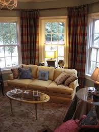 Formal Sitting Room With Silk Plaid Curtains Custom Pillows Country Living Room Country Living Room Furniture French Country Living Room