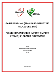 Contoh surat permohonan permit masuk. Sop Perrmit Import 2018