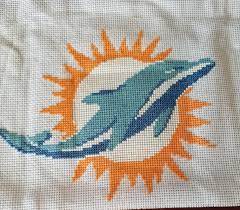 Save on counted cross stitch patterns! Fo My First Post Miami Dolphins Just In Time For Regular Season Crossstitch
