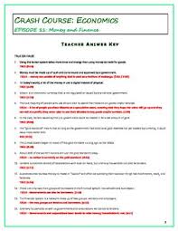 Crash Course Economics Worksheets Episodes 11 15 By Elise Parker Tpt Crash Course Economics Worksheets
