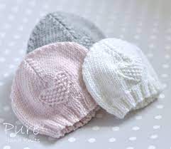 I Wanted To Design A Simple Baby Hat That Is Easy And Quick To Knit This Pattern Has Four Preemie And New Baby Hat Knitting Pattern Knitting Baby Hat Patterns