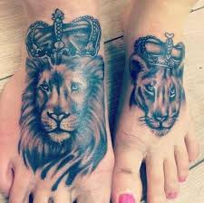 Ink your love with these creative couple tattoos couple tattoos. King And Queen Tattoos Couples Lion Tattoo Queen Tattoo Lion Tattoo