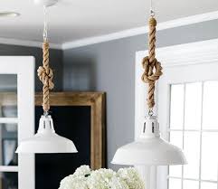 rope cord pendant lights nautical