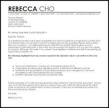 Dietary Aide Cover Letter Sample Cover Letter Templates Examples