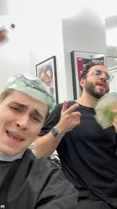 While waiting for my perm to finish , #hair #haircut #barber #comedy  #newhaircut #perm