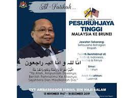 Pesuruhjaya tinggi ghana kagumi nik aziz. Pesuruhjaya Tinggi Malaysia Ke Brunei Meninggal Dunia