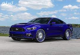 صور فورد موستنج زرقاء بجنوط هائلة الحجم من فورجياتو موقع تيربو العرب mustang blue mustang blue car