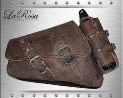 2004 up larosa rustic brown leather harley sportster xl 1200 883 48 left right saddlebags with fuel bottle holder satteltasche sattel flaschenhalter