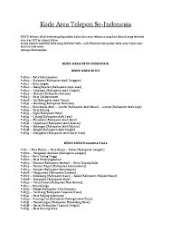 Lihat dan catat 6 digit pertama, misal 082111. Doc Kode Area Telepon Domestik Seluruh Indonesia Terlengkap Laode Masykur Academia Edu