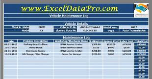 Format the blank file with all options desired. Download Vehicle Maintenance Log Excel Template Exceldatapro