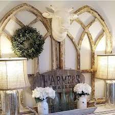 Large Arch Cathedral Window Window Frame Decor Window Wall Decor Cathedral Windows