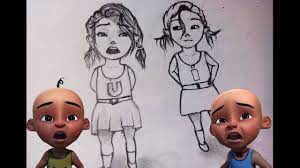 Download gambar mewarnai tema keluarga via gambarhitamputih.website. Sketsa Upin Ipin Radea
