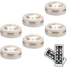 Leastyle Wireless Led Puck Lights With Remote Control 6 Pack Led Under Cabinet Lighting Puck Lights Bat In 2020 Led Puck Lights Puck Lights Led Under Cabinet Lighting