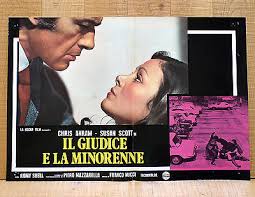 IL GIUDICE E LA MINORENNE fotobusta poster Susan Scott Chris Avram Erotico  CI19