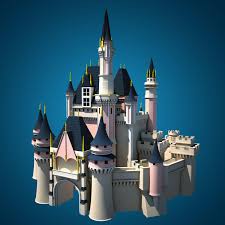 Fantasy Castle 3d Model Ad Fantasy Castle Model In 2020 Fantasy Castle Disney Castle Drawing Castle Illustration