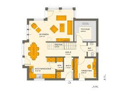 Grundriss Stadtvilla Erdgeschoss Offen Treppe Gerade 5 Zimmer 140 Qm Haus Bauen Ideen Fertighaus Sunshine 144 V7 Hausb Living Haus Weber Haus Stadtvilla