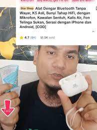 Star Shop Alat Dengar Bluetooth K5: HiFi dan Kalis Air