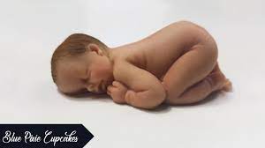 How To Make Fondant Sleeping Baby Baby Shower Cake Cupcakes Topper Tutorial Youtube