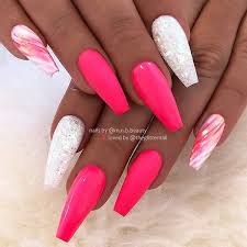 Check out our acrylic nails short ideas for the best acrylic nail colors such as light pink, yellow and more to get the perfect manicure that you are dreamt of! Theglitternail Get Inspired On Instagram Matte And Glossy Neon Melon Pink Marble Swir Long Acrylic Nails Pink Acrylic Nails Coffin Nails Long
