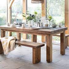 Cinnamon and espresso solid wood dining table. Chopwell Rustic Wooden Dining Table And Benches