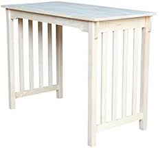 Highland manor dining table legs are available in 29 height, varying in width from 2 3/4 to 5. Amazon Com International Concepts Counter Height Mission Table 24 By 48 Inch Unfinished Counter Height Table Unfinished Wood Furniture Unfinished Furniture