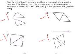 We can conclude that δ ghi ≅ δ jkl by sas postulate. 10th Grade Geometry Determine If The Triangle Is Sss Sas Asa Aas Or None Homeworkhelp