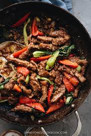 The easy beef stir fry sauce adds amazing asian bbq flavor. Ginger Beef Stir Fry Omnivore S Cookbook