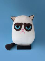 Grumpy Cat Plush Toy By Fizzimizzi On Etsy 36 00 Grumpy Cat Plush Grumpy Cat Felt Cat