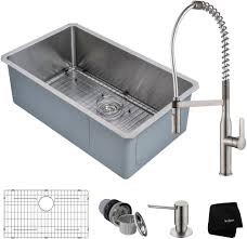 Maybe you would like to learn more about one of these? Kraus Khu10030165041ss 30 Inch Undermount Kitchen Sink And Commercial Faucet Combo With Noisedefend 16 Gauge Stainless Steel And Commercial Grade Finish Stainless Steel