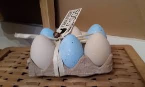 Bird Egg White With Brown Speckles Primitive Eggs In Carton Farmhouse Decor Primitive Shelf Sitter Rustic Decor Faux Robin Egg Blue And Cream Speckled Eggs Farmhouse Decor Speckled Eggs Rustic Easter Decor