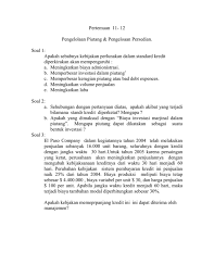 107 soal dan jawaban seputar manajemen keuangan internasional. Pertemuan 11 12 Pengelolaan Piutang Amp Pengeloaan Persedian Soal 1