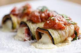 Aubergines Roulees A La Mozzarella Recette De Aubergines Roulees A La Mozzarella