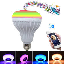 Smart Bluetooth Music Light Bulb Ac110 250v Led Colorful Speaker Light Lamp E27 12w Wireless Remote Control Audio Lights T5 Bulbs Cheap Led Bulbs From Zhufubusiness 21 14 Dhgate Com